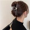 Metal Shark Clip Hair Crabs Women Fashion Ponytail Hair Claws Golden Sliver Temperament Hairpin Hair Accessories