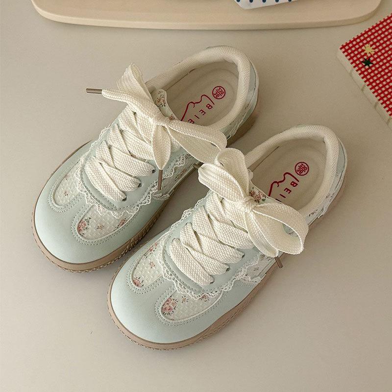 

Нишевые печатные корейские дышащие кеды женские осенние новые на толстой подошве универсальные студенческие спортивные туфли 40 синий