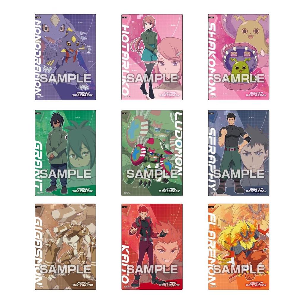 ENSKY Digimon Beatbreak Clear Card Collection Gum Soda Flavor Shokugan Trading Cards Box of 18 Packs