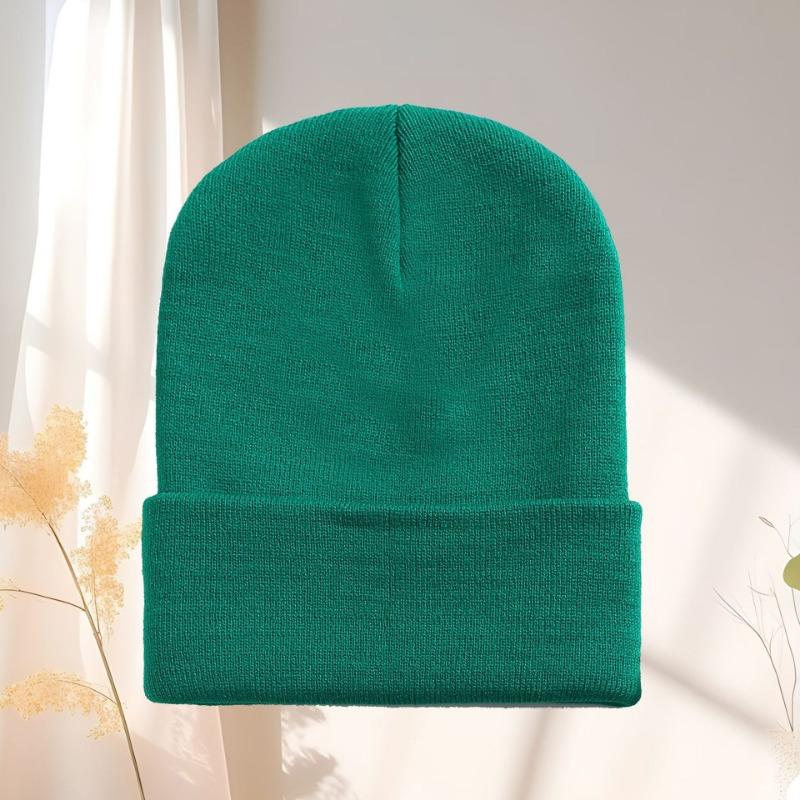 Czapka wełniana jesienno-zimowa czapka na zimno czapka dziergana dla pary czapka dziergana w kolorze cukierkowym wzór haftu tekst