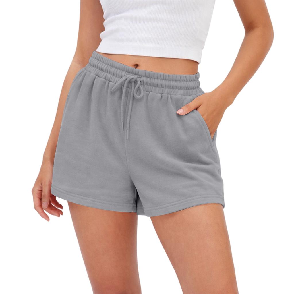 Women Drawstring Waist Casual Shorts with Elastic Soft Fabric Relaxed Lounge Bottoms for Summer Daily Wear