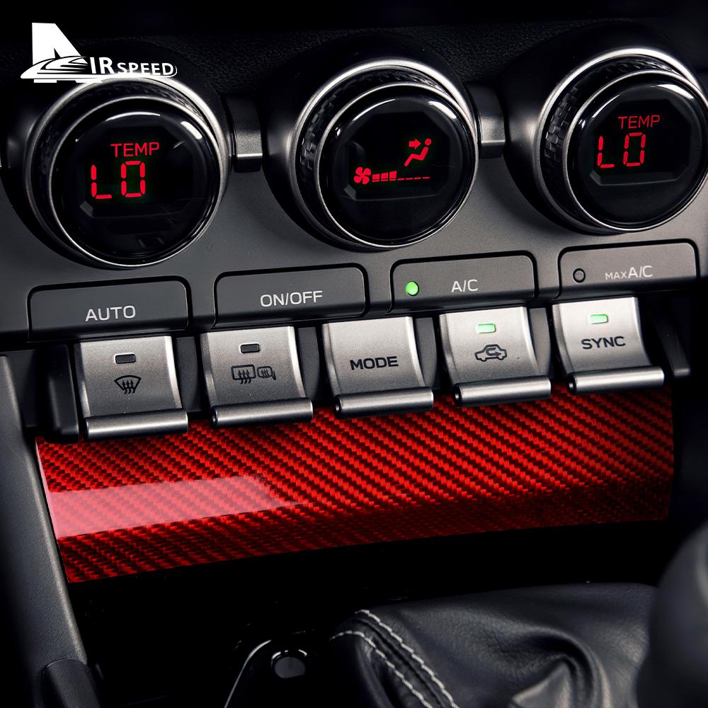 Real Hard Carbon Fiber Stickers For Subaru BRZ Toyota GR86 2025 2025 2025 2025 Air Conditioner Button Interior LHD RHD Cover