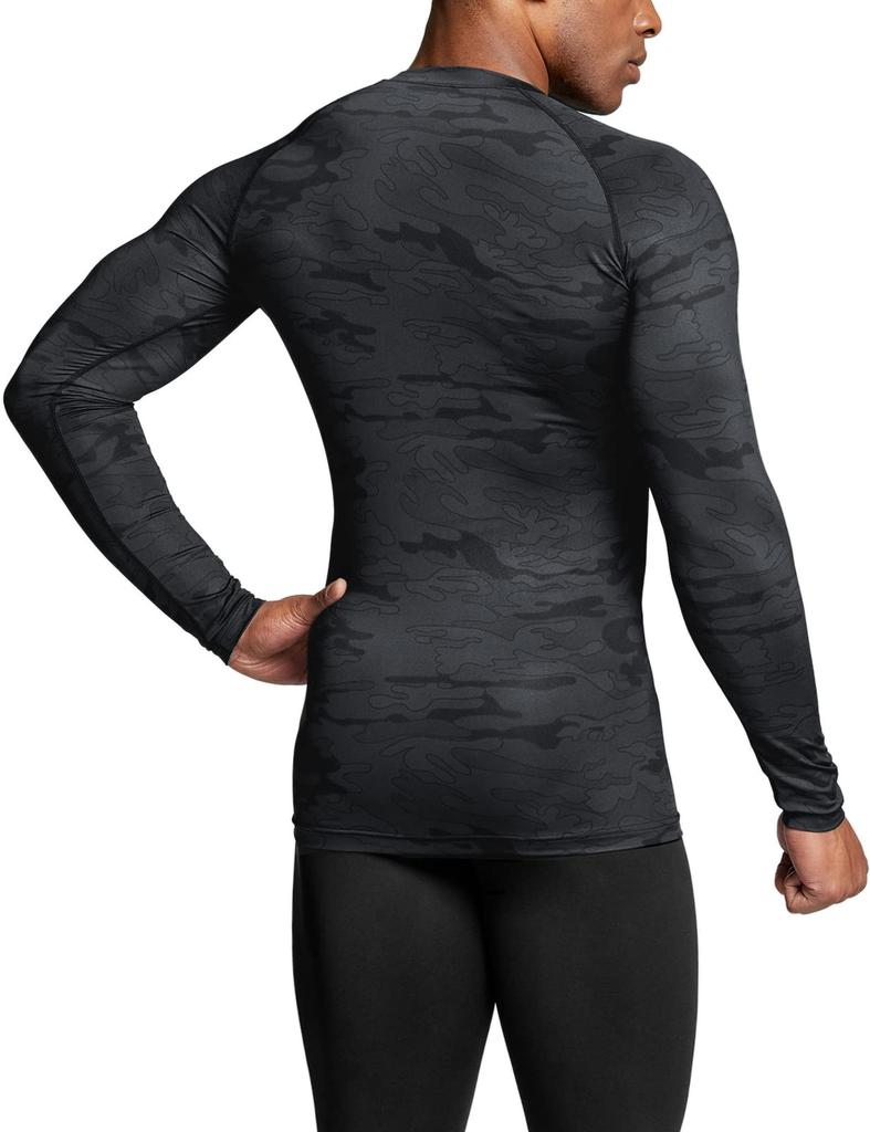 Tesla Long Sleeve Sports Set Compression Compression Wear for Base Men's Undershirt, 3-Piece [UV Protection, Sweat-Wicking, Quick-Drying], Shirt,
