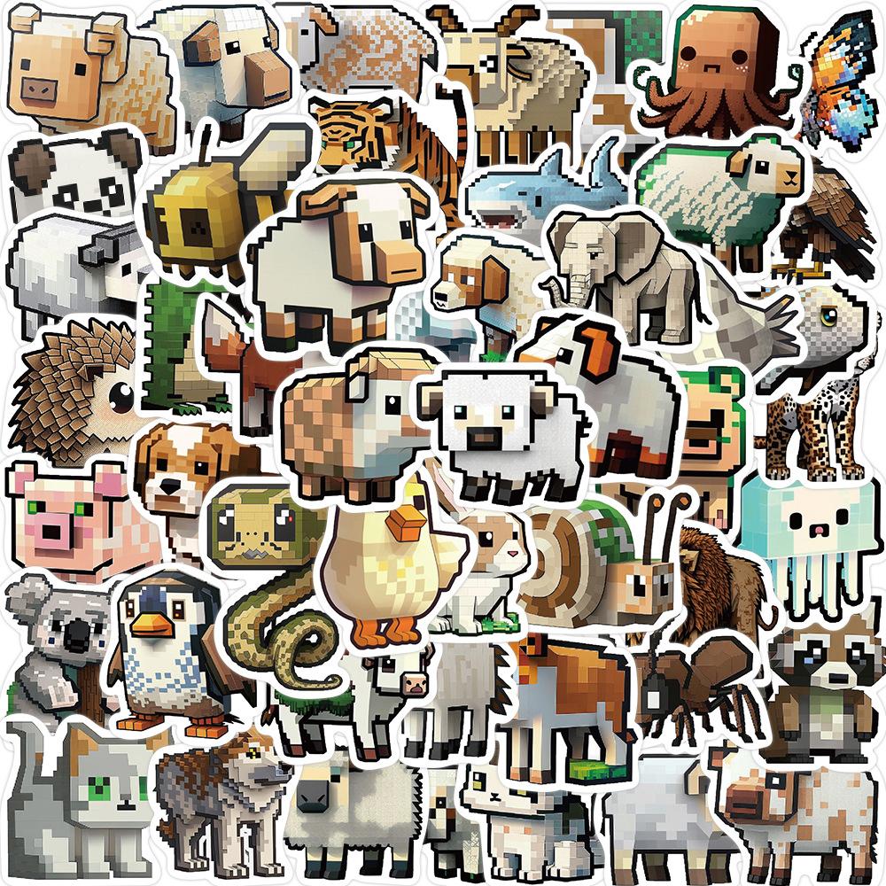 50 Mosaic Animal Style Graffiti Stickers Decorate Guitar Laptop Suitcase DIY Waterproof