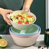 Reusable Wheat Straw Bowls Eco Friendly Lightweight Food Grade Plastic Rice Salad Cereal Soup Bowls Dinnerware