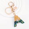 26 Bokstavs Nyckelring Turkos Inlagd Bokstavs Nyckelring Sjöhäst Mönster Stjärna Tillbehör Nyckelring