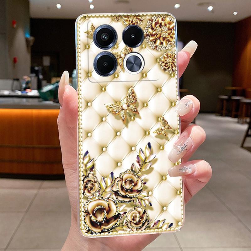 Unique Design Pattern Phone Case For Infinix Note 40 5G/X6851/X6852 Shockproof Soft Casing Soft TPU Transparent Back Cover