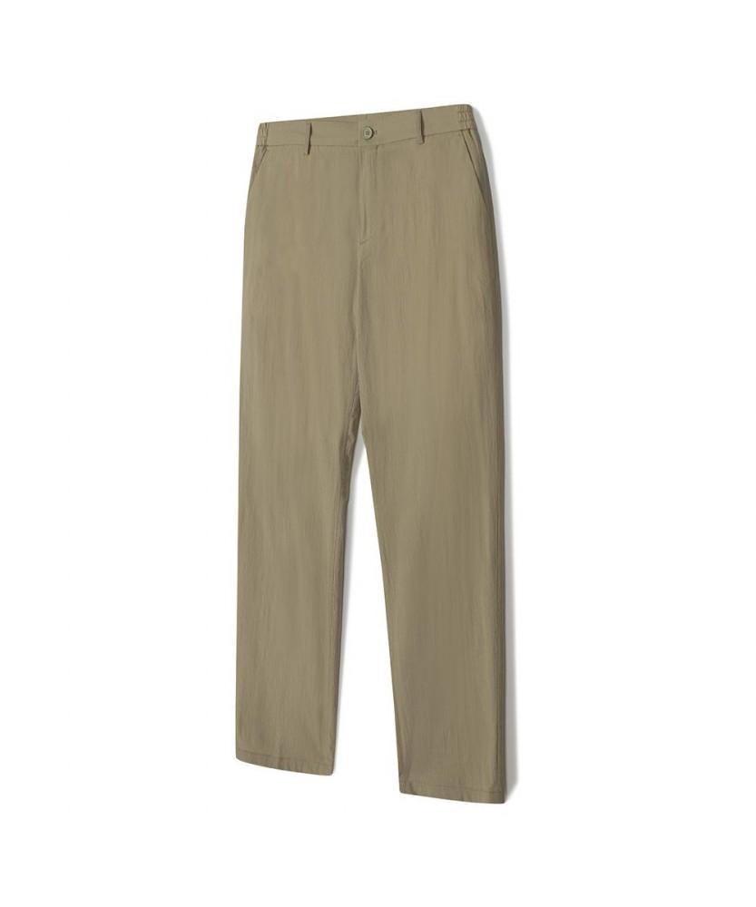 NOTIG Regular Fit Elastic Waist Cotton Pants Beige_Ols1Ptlp104I1