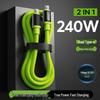 240W Dual Type-C Silicone Data Cable for Apple 15/16, Huawei, Honor, Xiaomi - Super Fast Charging