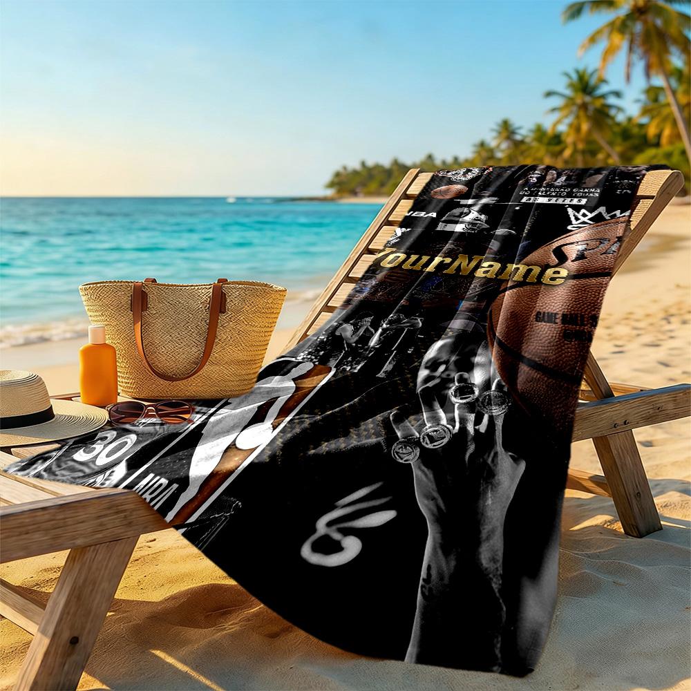 Curry Personalized Name Beach Towel Quickdry Soft Microfiber Perfect For Traveling Yoga Camping And Swimming