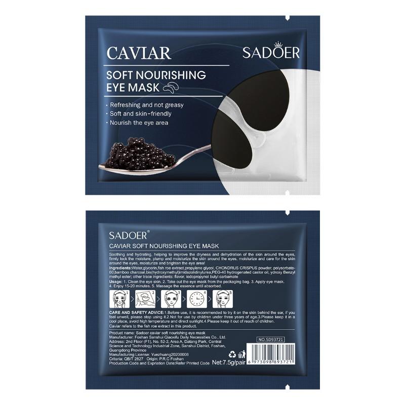 Sadoer Caviar Eye Mask Tablet Set Hydrating & Moisturising Eye Eye Mask Series
