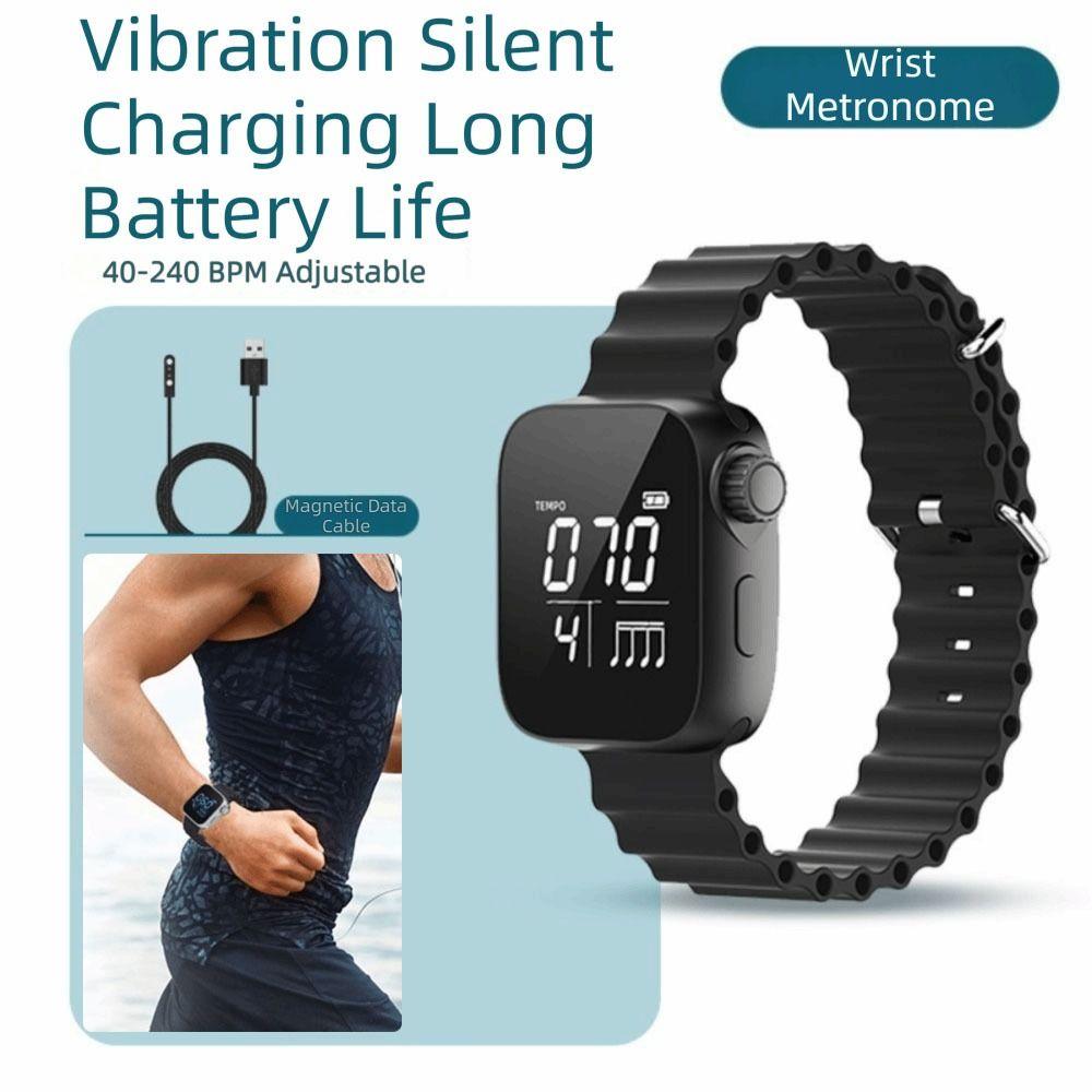 Adjustable Strap Vibrating Metronome Watch Pulse Metronomes Piano Violin Guitar Practice