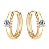 Silvere Glam New Cross-border Fashion And Simplicity 10K Gold Moissanite Earrings, Elegant And Versatile Earrings