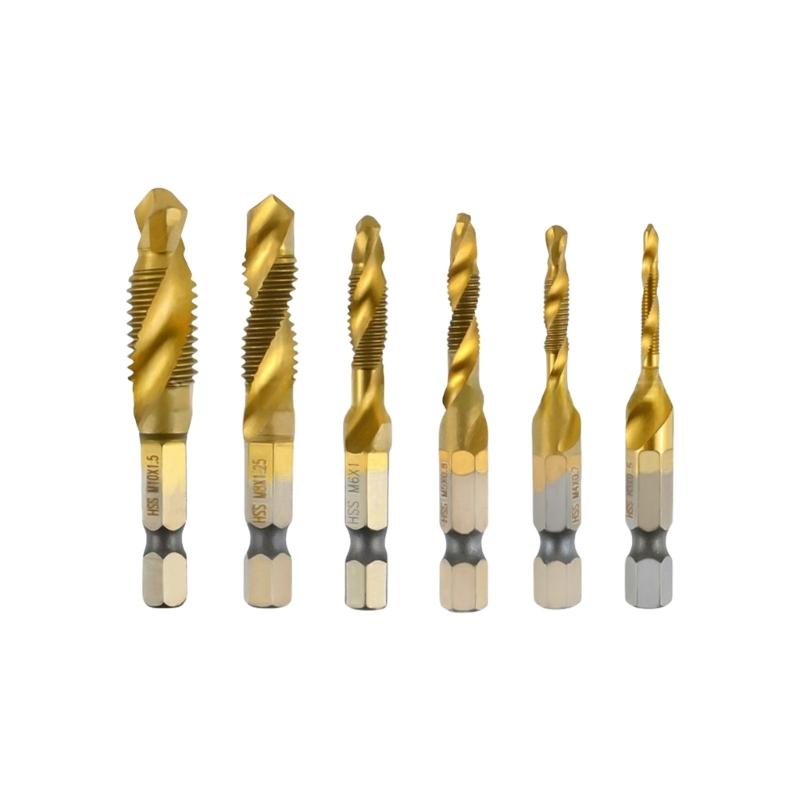 Screw Thread Tap Drill BIt 1/4 Hexagonal Drive Industrial Strength Threading Tool For Precisions Machining
