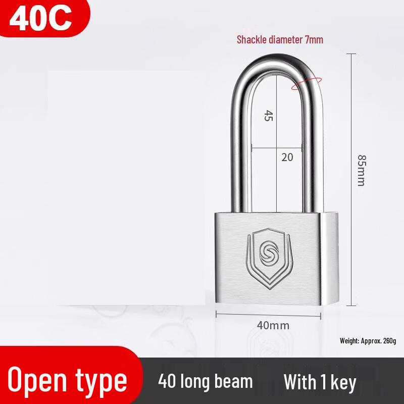 AVADEN 304 Stainless Steel Long Shackle Padlock