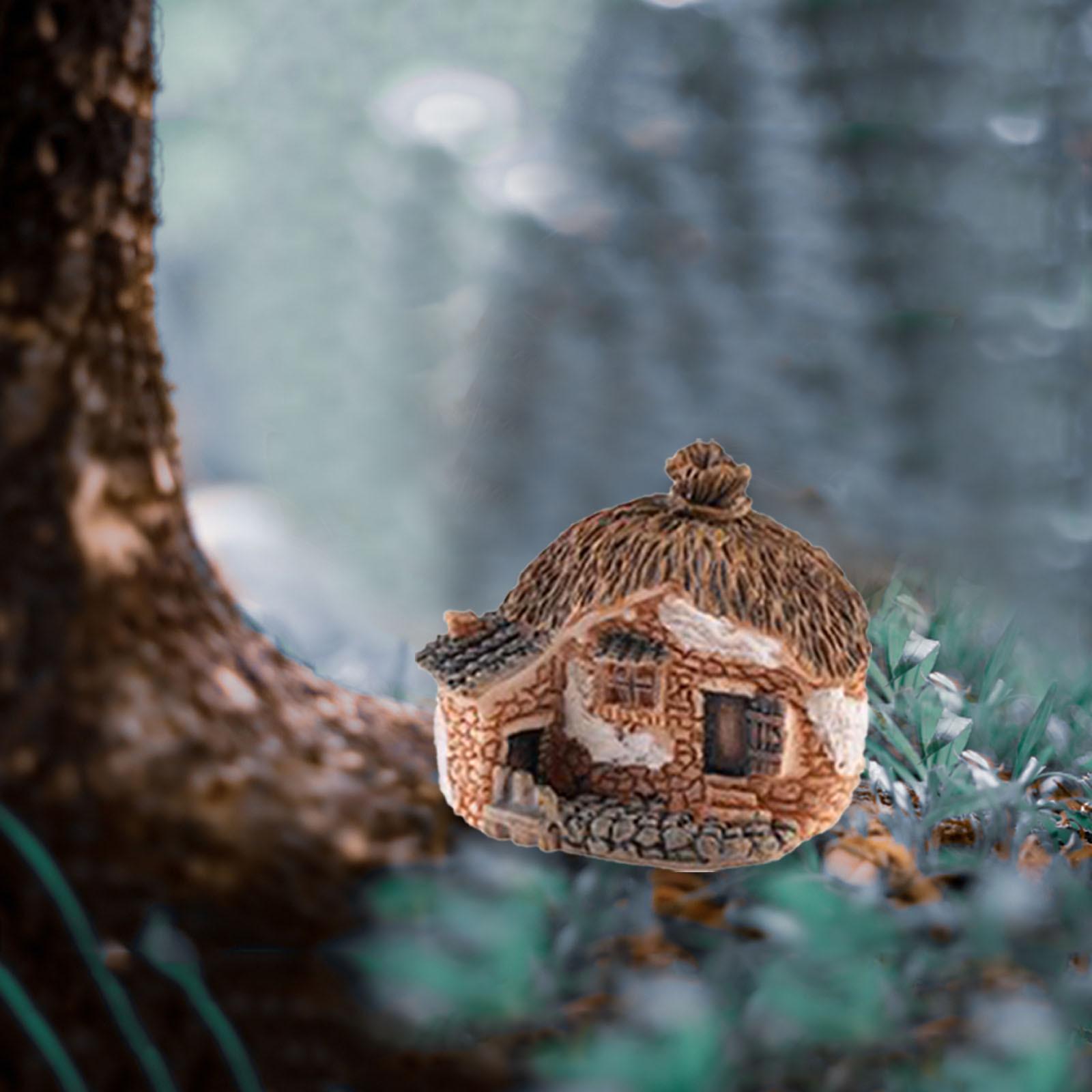 

(SU)Садоводство Креативный микро-маленький дом Вилла Украшение из смолы B