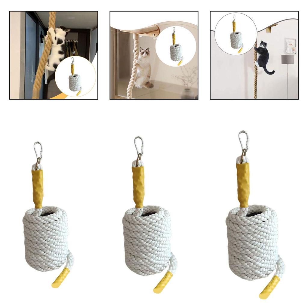 Durable Cat Climbing Rope Wall Mounted Space Saving Scratcher for Indoor Outdoor Cat Structure and Course