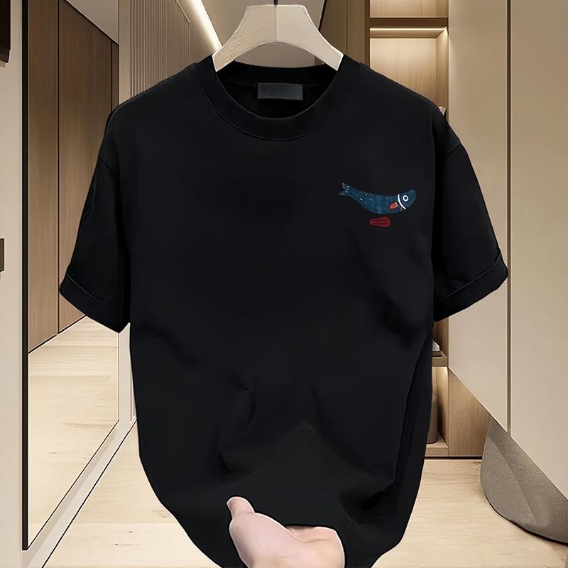 

Мужская футболка премиум-класса из американского тяжелого 100% хлопка с коротким рукавом, модный бренд Instagram, уличная свободная одежда для мужского лета 3XL