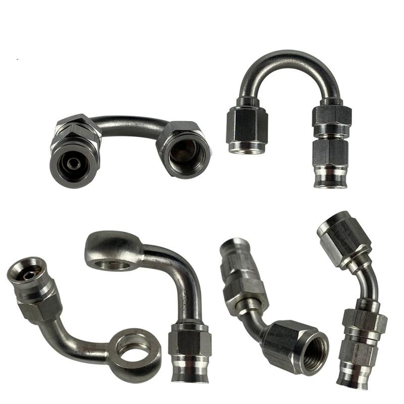 1pc Motorcycle Hydraulic Brake Hose Stainless Steel Rotary Oil Pipeline Joint Auto Banjo Fitting Oil Line Adaptor Universal