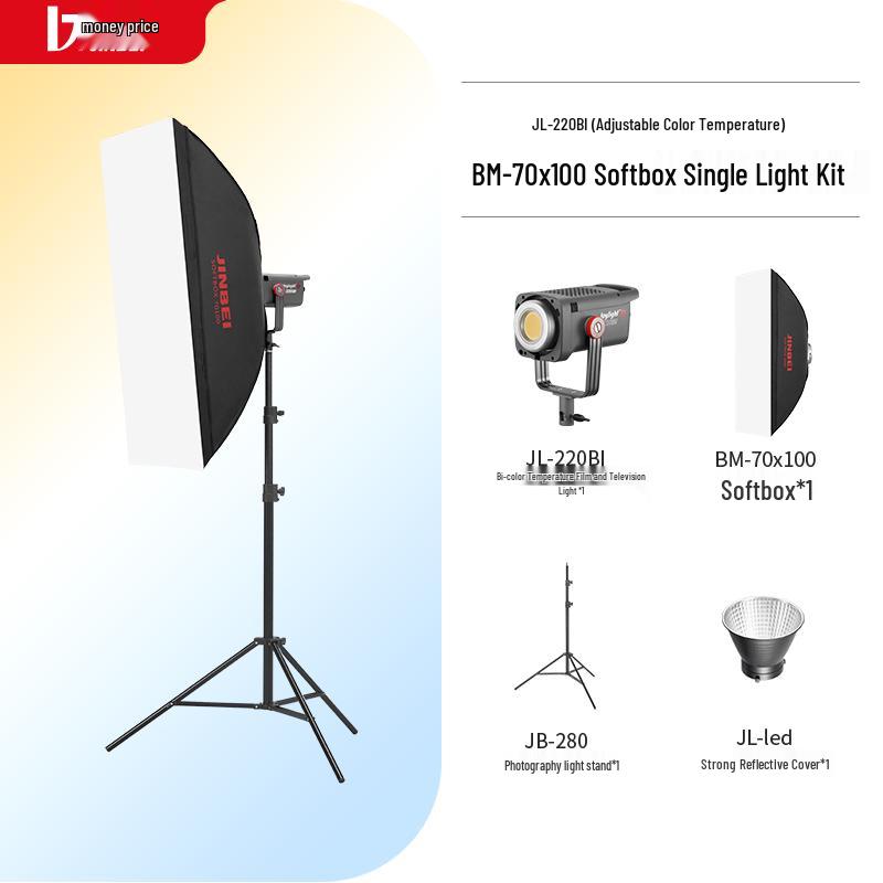JINBEI JL-220BI 220W Bi-Color LED Video Light Kit