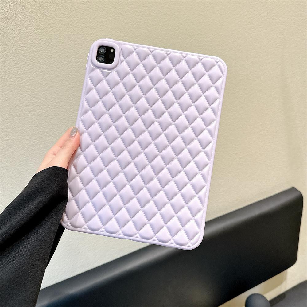 

Чехол Fundas для iPad Pro 11, 2021, чехол для iPad Air 4, Air 5, 10,9, iPad 10, 10,2 дюйма, 7, 8, 9, чехол 2022, чехол из ромбовидного мягкого ТПУ iPad Mini 6 фиолетовый