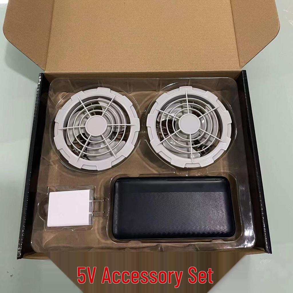 5V USB Three-Speed Cooling Fan for Clothing Accessories (Supports 7.4V and 12V DC Line)
