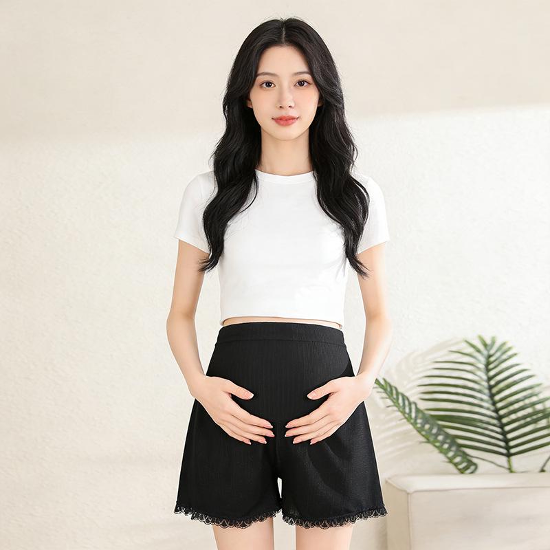 Adjustable Maternity Summer Shorts - Loose, Lightweight & Anti-Exposure M (under 120 lbs) чёрный