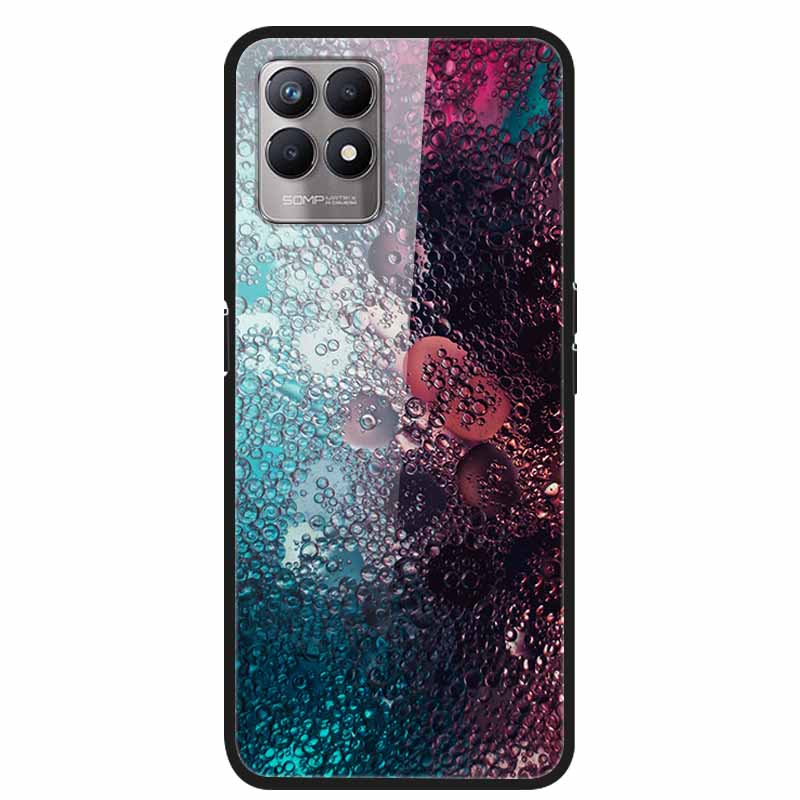 For Realme 8i Cases Realme 8 5G Tempered Glass Hard Back Cover For Realme8 Phone Cases Soft Bumper Fundas for Realme 8 i Realme8