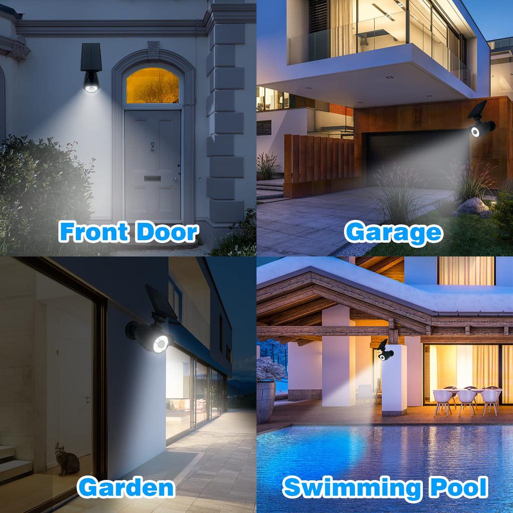 JIAXIZ Solar Security Solar Outdoor Motion Dummy Solar IP66 Waterproof for Garage Lighting and Protection Light, Sensor, Camera, Garden, Patio,