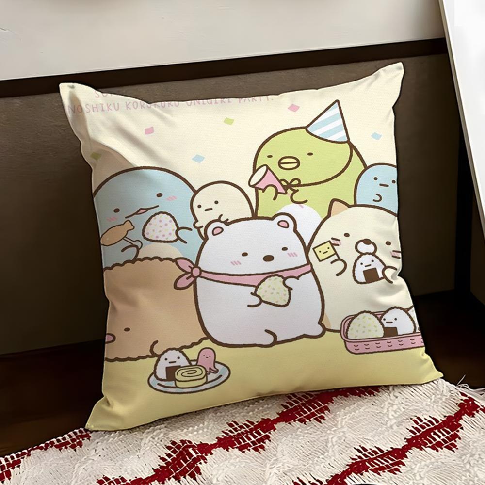 SSumikko Cute GGurashis Cushion Cover Reversible Soft Durable Pillow Cover Home  Car MultiScene Use for Daily Comfort
