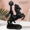22cm Height Headless Horseman Statue with Pumpkin Horror Headless Horseman Halloween Decor Sculpture Handmade Resin All Black