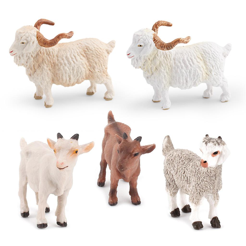 Farm Pvc Model Set With Static Sheep And Goat Figures For Desk Decor And Educational Display