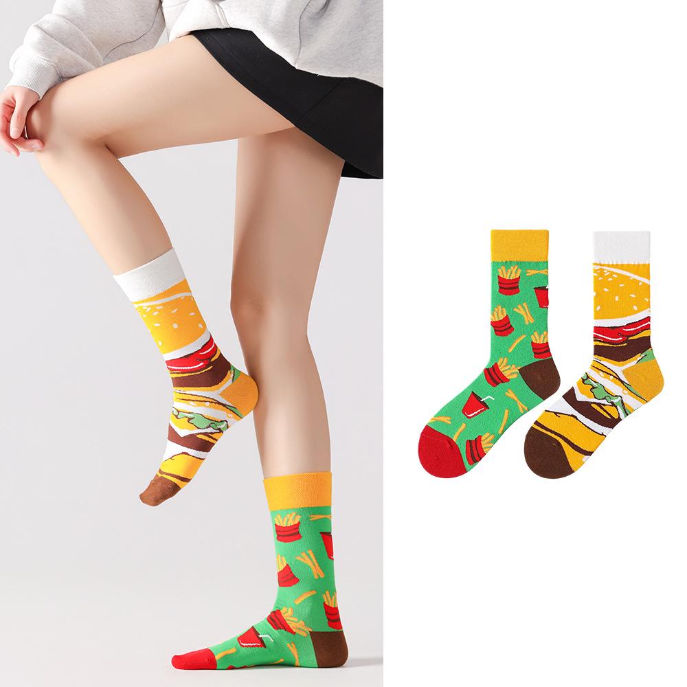 Unisex Trendy Cotton Mid-Calf Socks for Autumn/Winter - Sporty & Casual