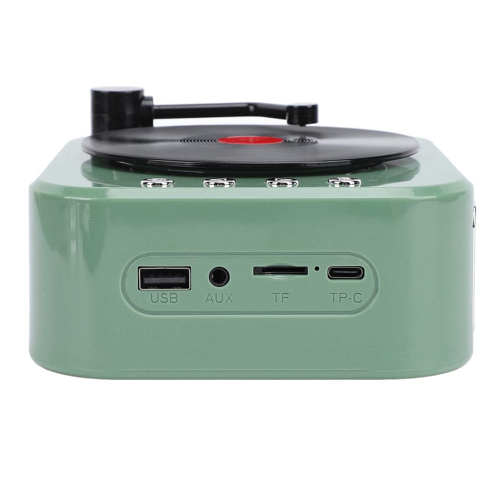 Record Player Style Bluetooth Speaker Old Fashioned Cute Look Immersive Sound Wireless Speaker Support Up To 32GB