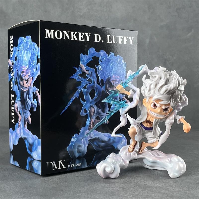 One Piece Monkey D. Luffy Gear 5 Nika Chibi Action Figure - Anime Collectible Model Toy Gift