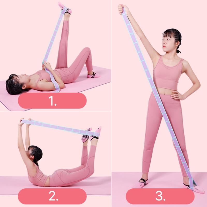 Stretch Strap with 9 Loop Elastic Stretching Band for Yoga Physical-Therapy