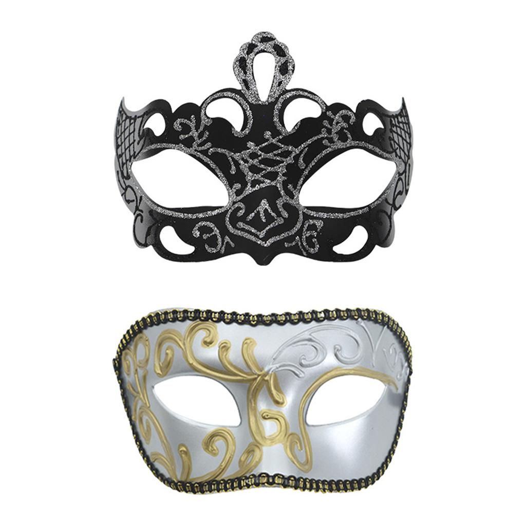 Couple Masquerade Mask Half Face Masquerade Mask Mask Halloween Costume Mask For Men Women Halloween Wedding Proms Party