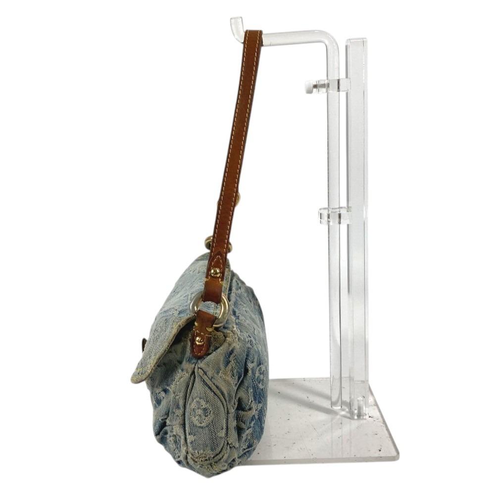 Louis Vuitton M95050 MonogramDenim Mini Pleaty Hand Bag Shoulder Bag blue