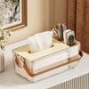 Space Saving Tabletop Tissue Box Container With Concealed Storage Protective Lid For Small Items And Accessories