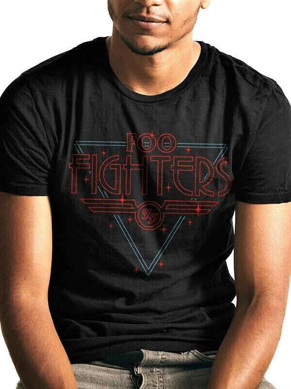 Official Foo Fighters T Shirt Disco Concrete & Gold Black Rock Metal Tee Dave S