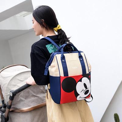 Wickeltasche mit großem Fassungsvermögen und Luftpolstergurten - Cartoon-Design, umwandelbare Handtasche und Rucksack