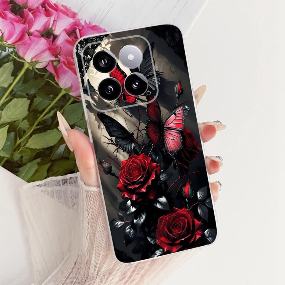 For Xiaomi Mi 14 Pro Case Cute Lion Fashion Painted Cover Soft Silicone Slim Phone Case For Xiaomi 14 Pro Mi14 Pro Fundas Bumper