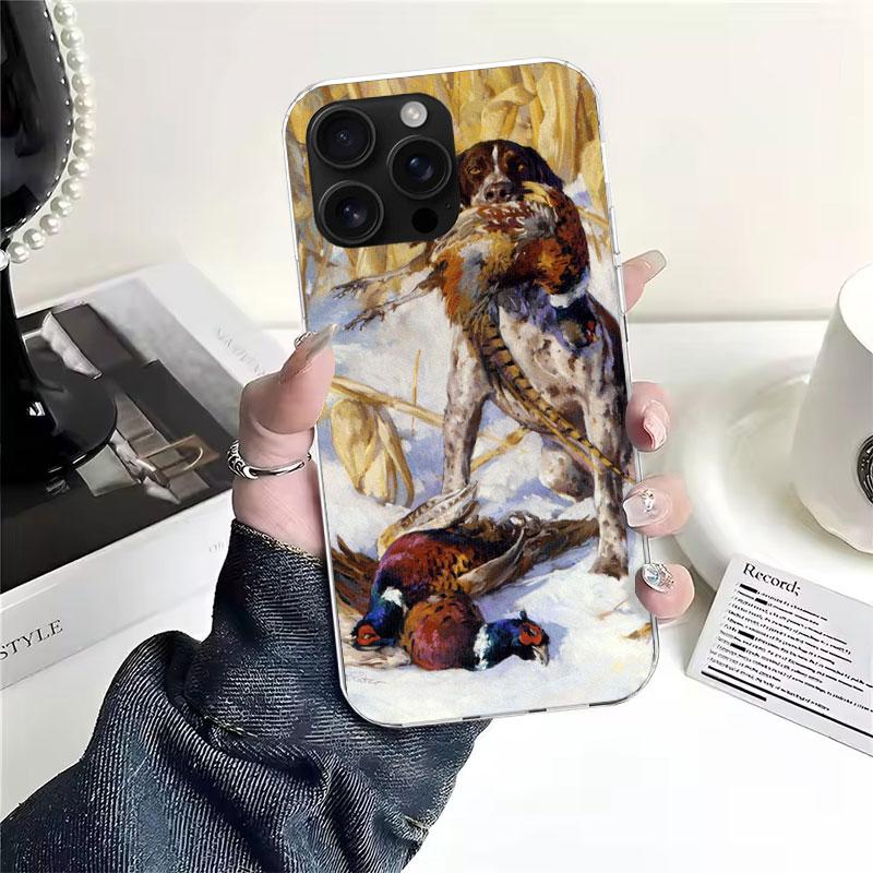 Hunter Hund Jakt Mjukt Telefonfodral För IPhone 11 17 Air 16E 16 Pro Max 15 + 14 Plus 13 Mini 12 Apple 7 SE 8 Fundas Coque 11 17 A