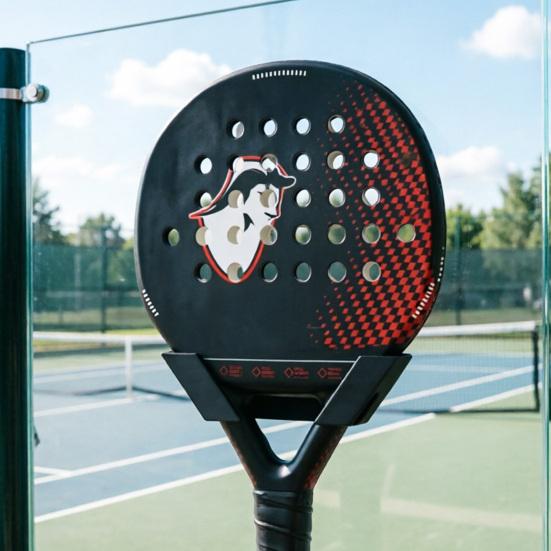 Porta racchette da Padel con ventose Supporto per racchette da Padel Tennis per recinzione in vetro Supporto universale in metallo per racchette da Padel