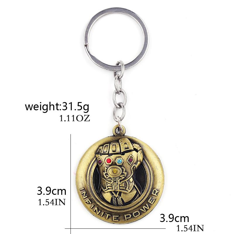 Superhero Metal Keychain Bag Avengers Pendant Thor Hammer Deadpool Spiderman Iron Man Captain America Keyrings for Carry Mini Lightweight Portable
