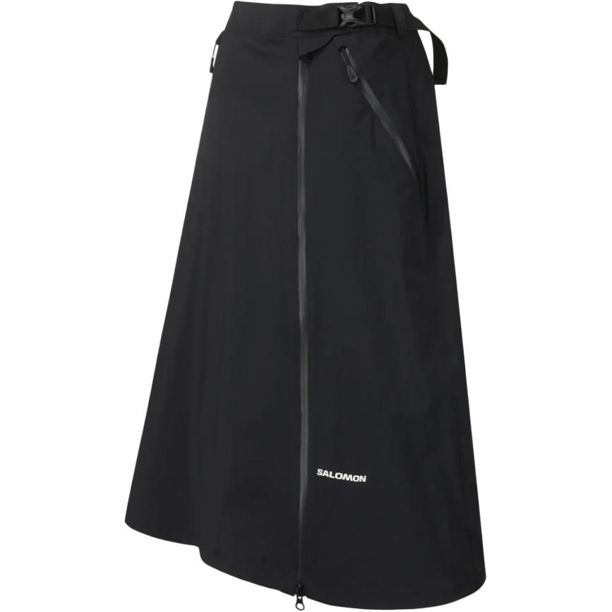SALOMON Solid Color Mid Waist Casual Long Skirt Women Skirts C30727