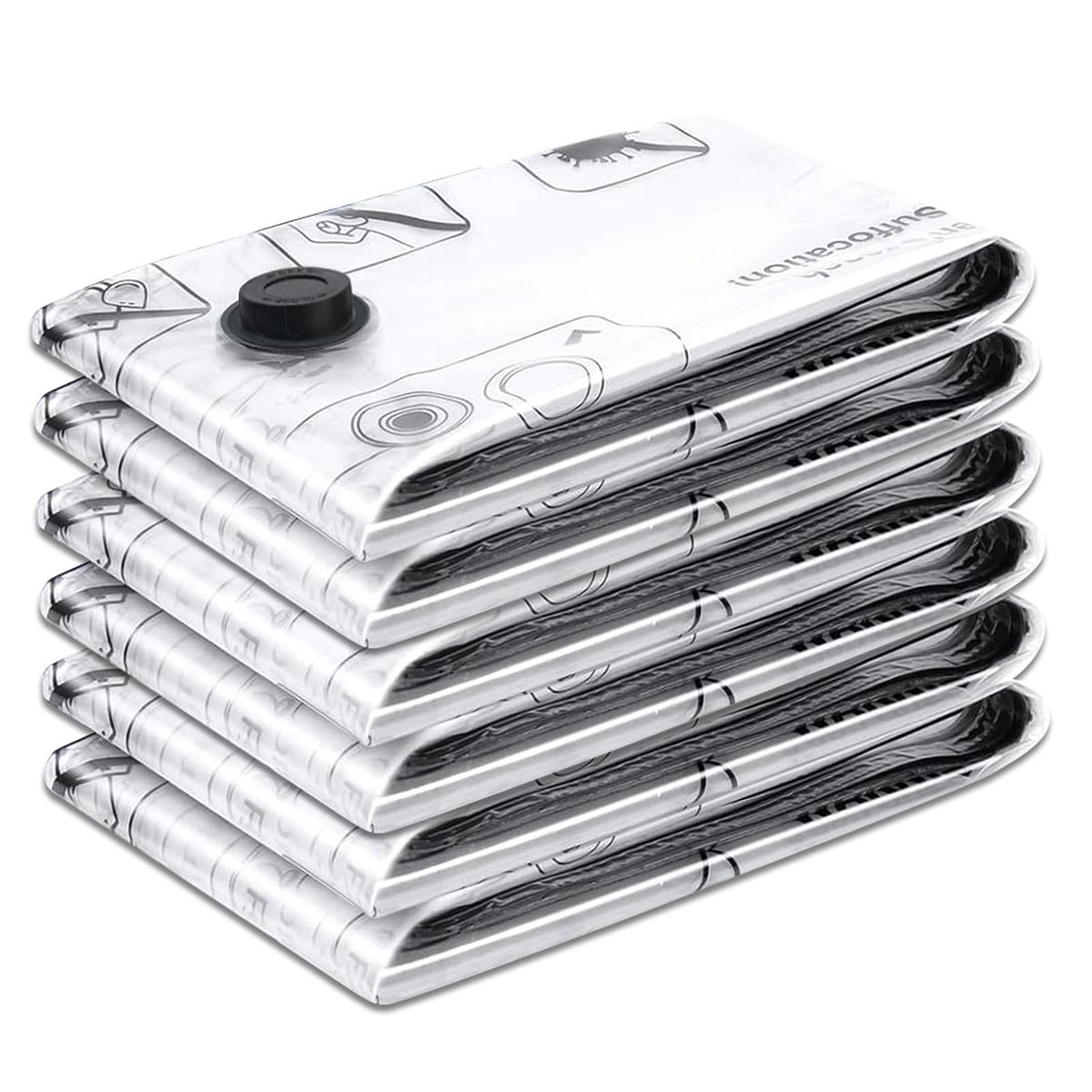 

Vacuum Storage Bags, Space Saving Bags for Clothes Blankets, Travel Storage with Hand Pump, PA+PE Thickened Organizer XL