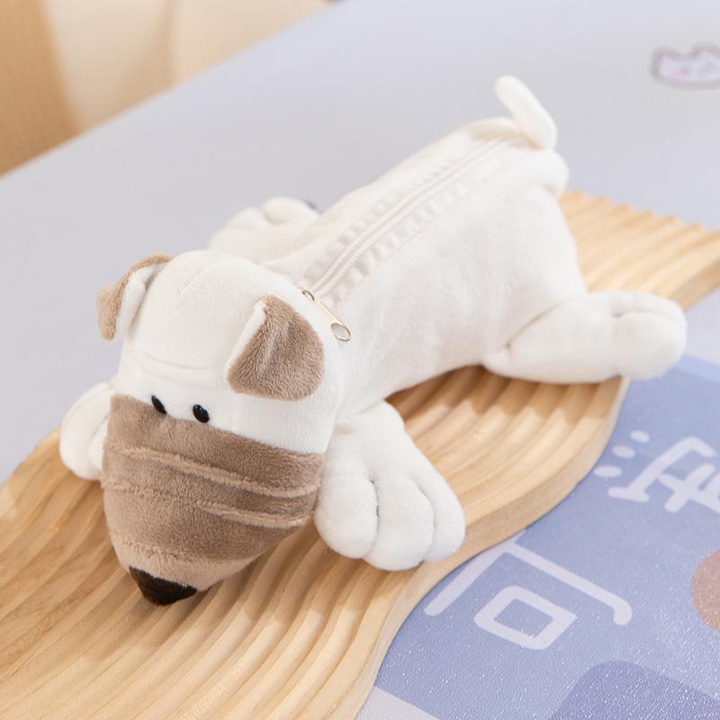 Borsa astuccio in peluche animale di grande capacità creativa Borsa cancelleria per ragazzi e ragazze Borsa portaoggetti multifunzionale Borsa cosmetica