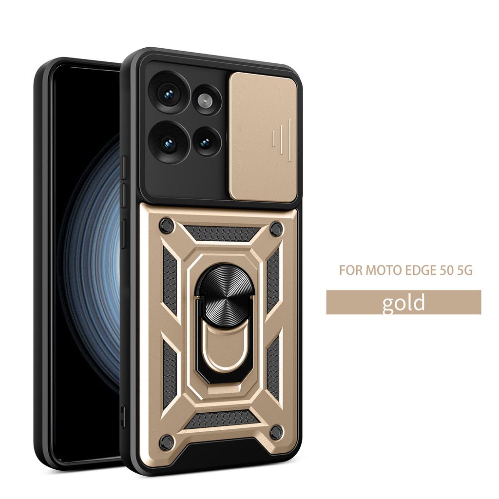 Armor Shockproof Magnetic Holder Ring Back Cover For Motorola Moto EDGE 50 Case Camera Lens Protective For Moto Edge 50 Cases