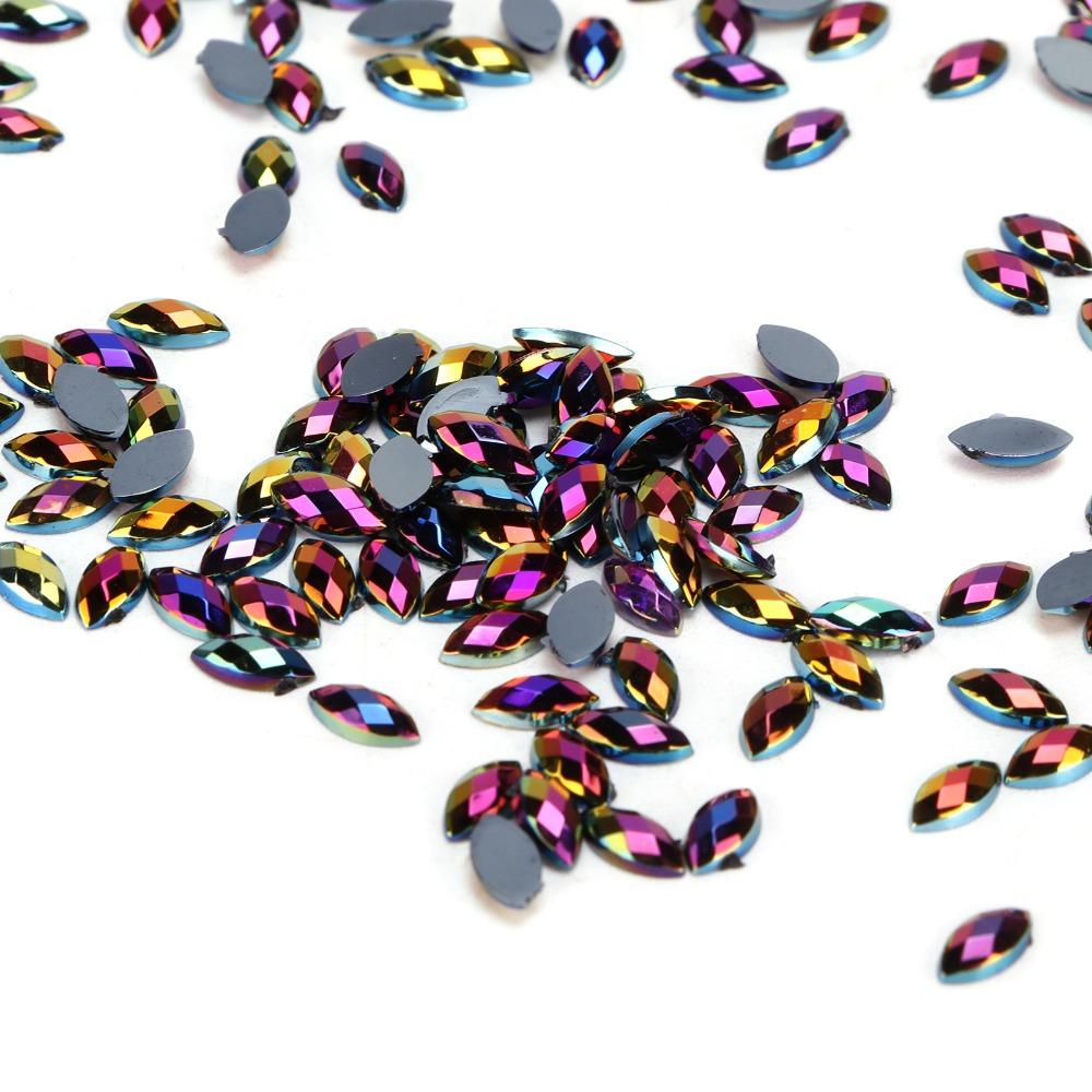 1000PCS Flatback Flatback Rhinestones AB Glass Rhinestones  Handicraft Decoration